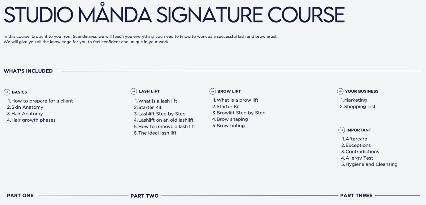 LASH + BROW LIFT SIGNATURE COURSE