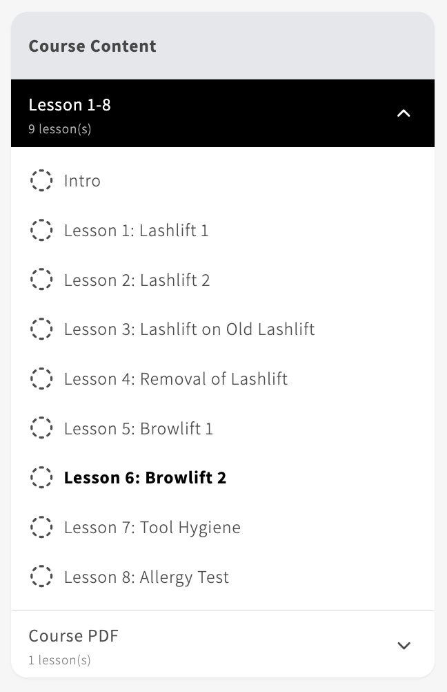 LASH + BROW LIFT SIGNATURE COURSE
